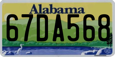 AL license plate 67DA568