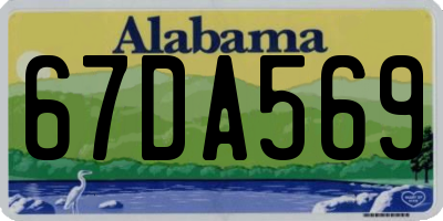 AL license plate 67DA569