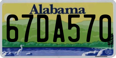 AL license plate 67DA570