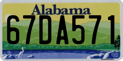 AL license plate 67DA571