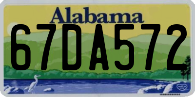 AL license plate 67DA572
