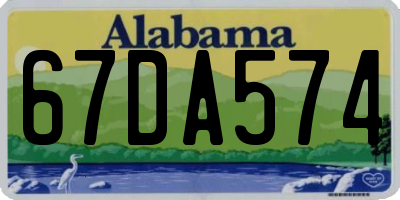 AL license plate 67DA574