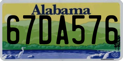 AL license plate 67DA576