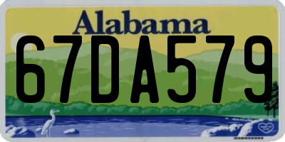 AL license plate 67DA579