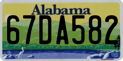 AL license plate 67DA582