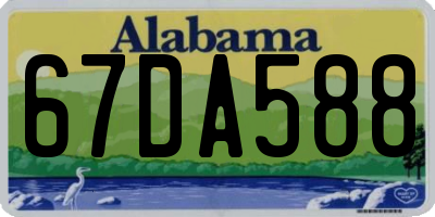 AL license plate 67DA588