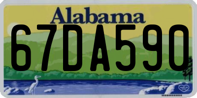 AL license plate 67DA590