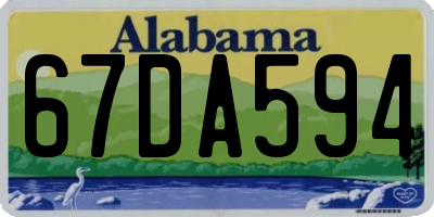 AL license plate 67DA594