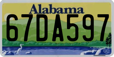 AL license plate 67DA597