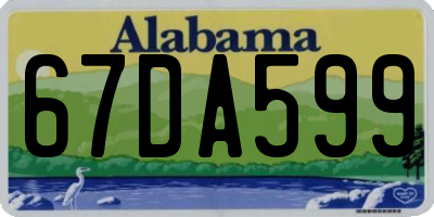 AL license plate 67DA599