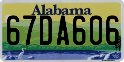 AL license plate 67DA606