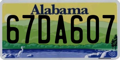 AL license plate 67DA607