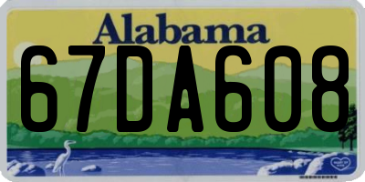 AL license plate 67DA608