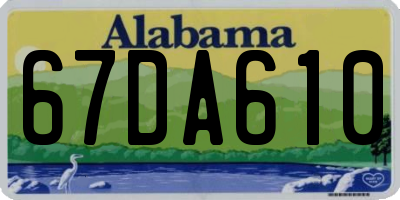 AL license plate 67DA610