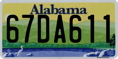 AL license plate 67DA611