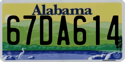 AL license plate 67DA614