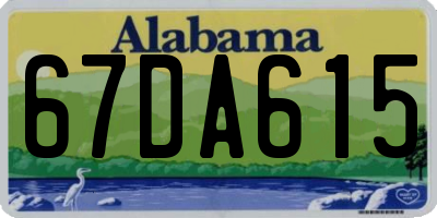 AL license plate 67DA615