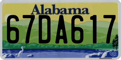 AL license plate 67DA617