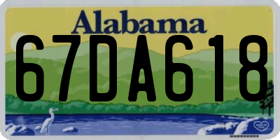 AL license plate 67DA618