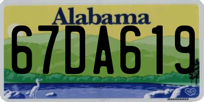 AL license plate 67DA619