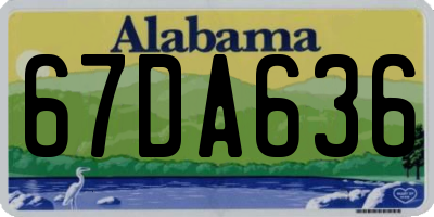 AL license plate 67DA636