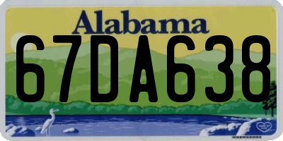 AL license plate 67DA638