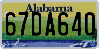 AL license plate 67DA640