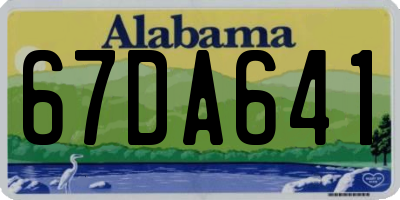 AL license plate 67DA641