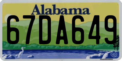 AL license plate 67DA649