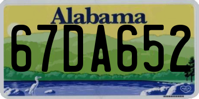 AL license plate 67DA652