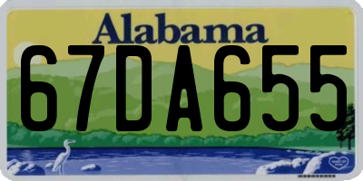 AL license plate 67DA655