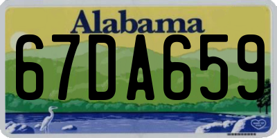 AL license plate 67DA659