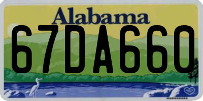 AL license plate 67DA660