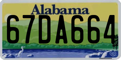 AL license plate 67DA664