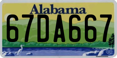 AL license plate 67DA667