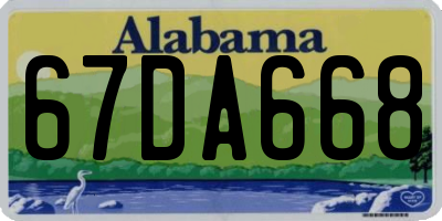AL license plate 67DA668