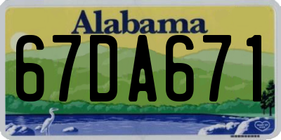 AL license plate 67DA671