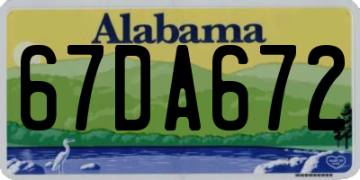 AL license plate 67DA672