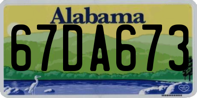 AL license plate 67DA673