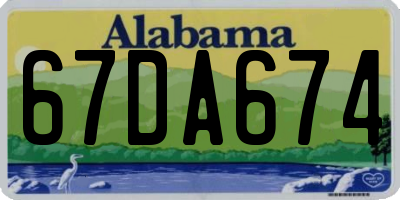 AL license plate 67DA674