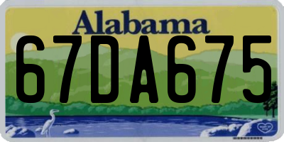 AL license plate 67DA675