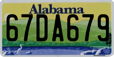 AL license plate 67DA679