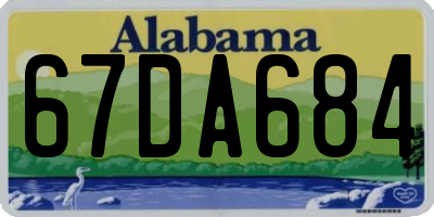 AL license plate 67DA684