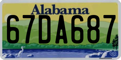 AL license plate 67DA687