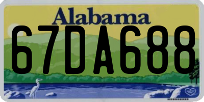 AL license plate 67DA688