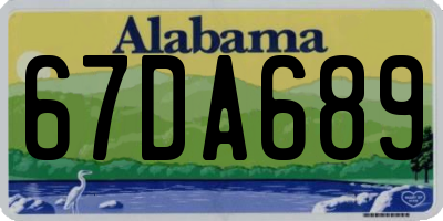 AL license plate 67DA689