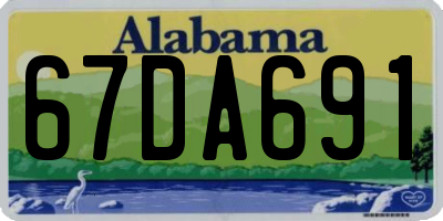 AL license plate 67DA691