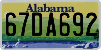AL license plate 67DA692