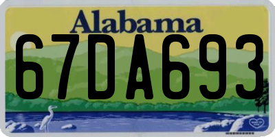 AL license plate 67DA693