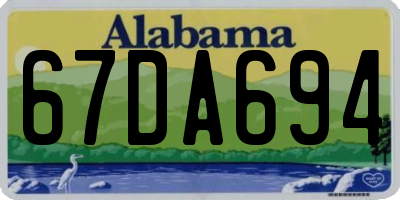 AL license plate 67DA694